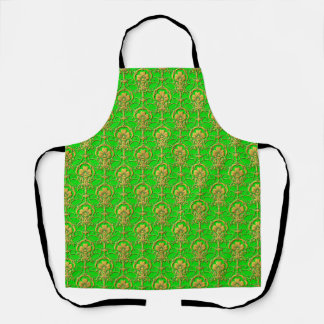 Tablier Peggy Ann sur Gold Green St Patrick's Apron