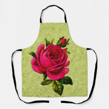 Peggy Ann sur le vert Rose Cuisine Apron