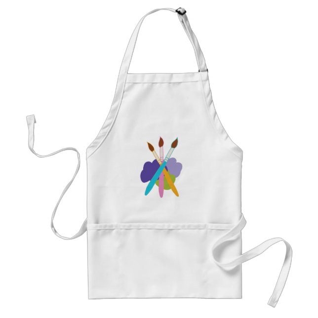 Tablier Peindre des pinceaux et des points de peinture sur (Devant)