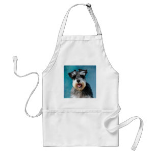 Tablier Peinture à l'aquarelle de Schnauzer Nain