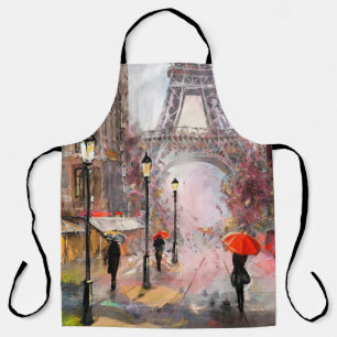 Tablier peinture à l'huile sur toile, vue sur la rue de Pa