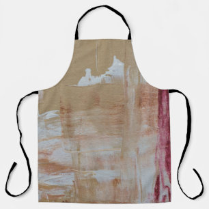 Tablier Peinture abstraite Brown et blanche