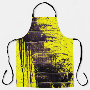 Tablier Peinture abstraite noire goutte sur un oeil brilla