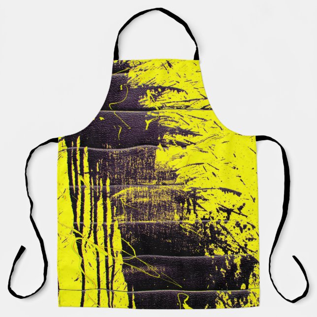 Tablier Peinture abstraite noire goutte sur un oeil brilla (Recto)