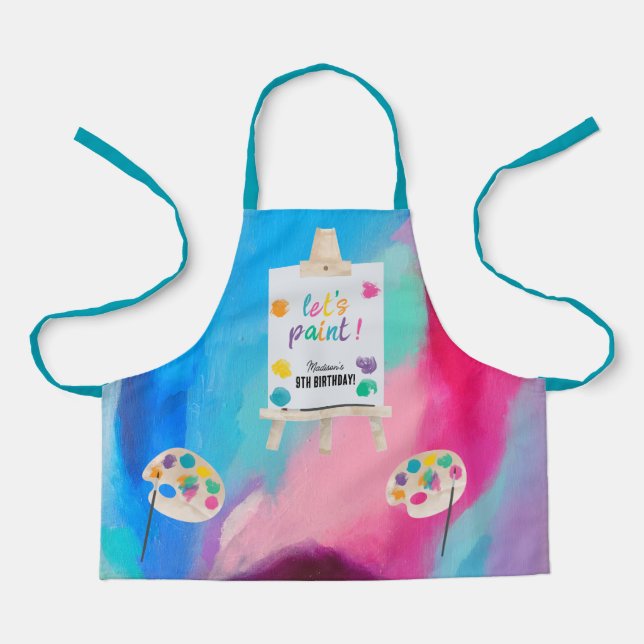 Tablier Peinture Art Artiste Peinture Anniversaire Thème (Recto)