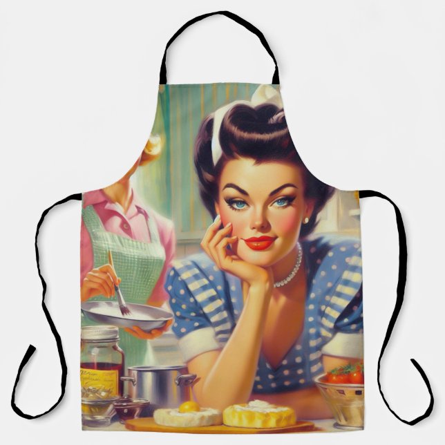 Tablier Peinture de cuisine rétro (Recto)
