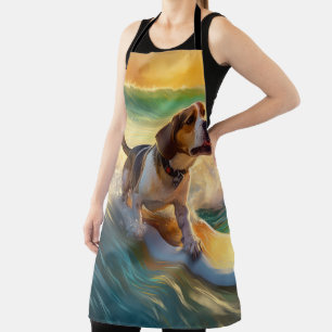 Tablier Peinture de surf de la plage Beagle