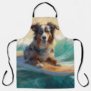 Tablier Peinture de Surf sur Plage de Berger Australien