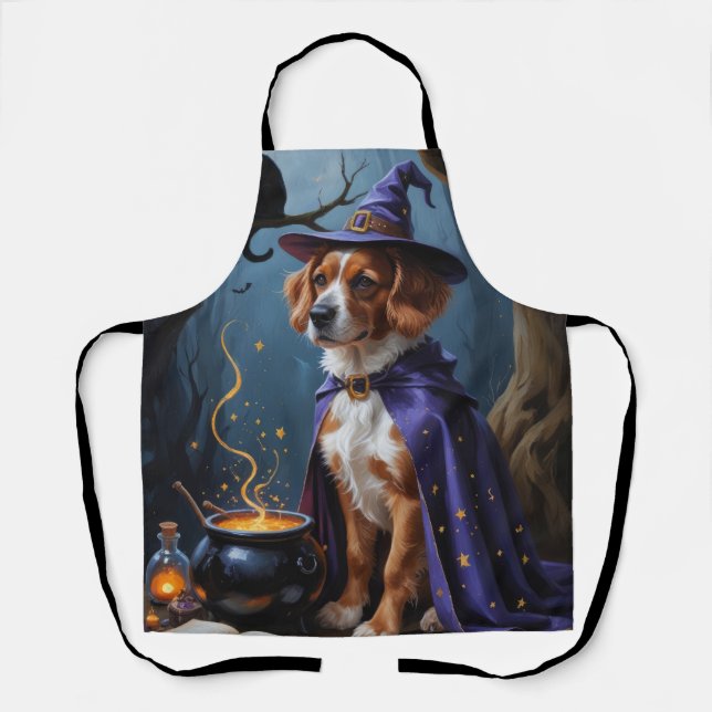 Tablier Peinture d'Halloween lunaire des Bouviers des Flan (Recto)