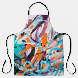 Tablier Peinture endommagée en béton, patinée, murale usée