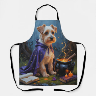 Tablier Peinture fantaisiste d'Halloween de chien Terrier 