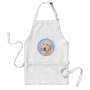 Tablier Peinture Golden Retriever - Joli art original chie