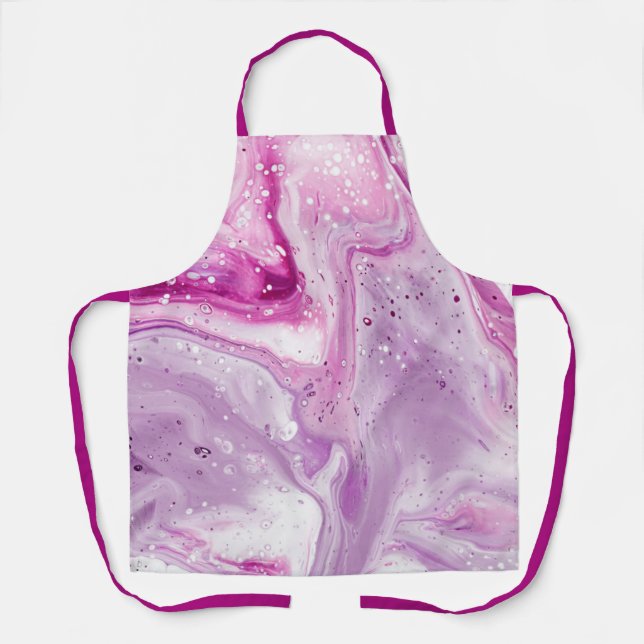 Tablier Peinture pour cellules roses et violettes (Recto)