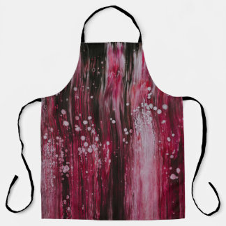Tablier Peinture rouge abstraite