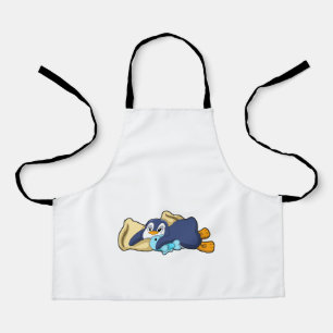 Tablier Penguin au coucher avec Coussin