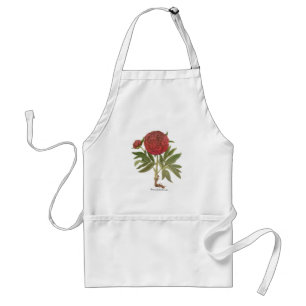 Tablier Peonies vintages, Fleurs de pivoines par Basilius 