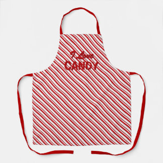 Tablier Pepperment Candy raypes "I Love Candy"