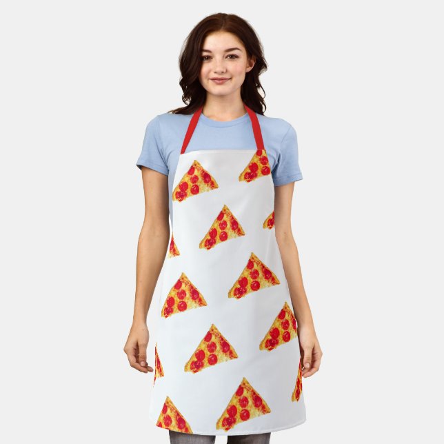 Tablier Pepperoni Pizza Pie Délicieux Tout-Sur-Imprimer Ta (Porté)