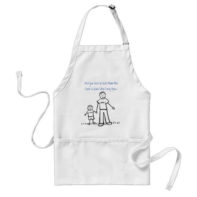Tablier Père et Fils Caractère de famille Apron d'art pers (Devant)