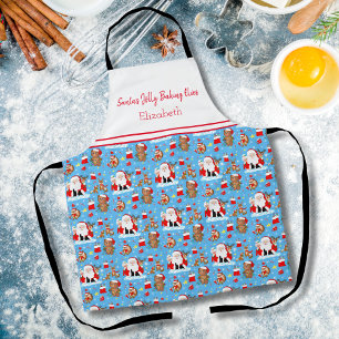 Tablier Père Noël avec les animaux de la forêt