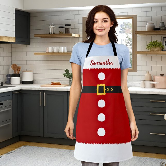 Tablier Père Noël Costume Elf Personnalisé Nom Noël (Créateur téléchargé)