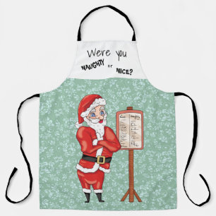 Tablier Père Noël Liste Naughty ou Nice Apron