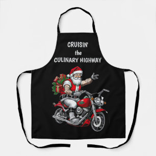 Tablier Père Noël motard
