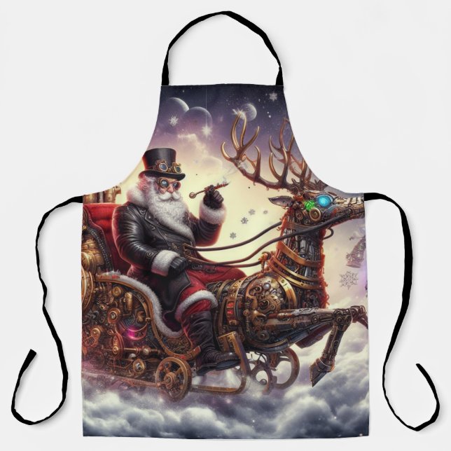 Tablier Père Noël/Reindeer steampunk Noël/hiver (Recto)
