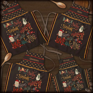 Tablier Père Noël Rudolph Frosty Jésus Personnalisé Inspir