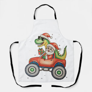Tablier Père Noël T Rex Dinosaur Monster Truck Noël Noël