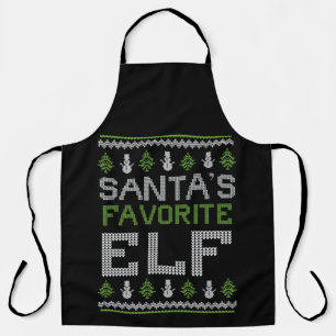 Tablier Père Noël's Favori Elf - Noël doux et moche