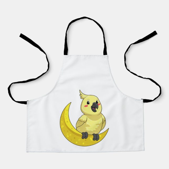 Tablier Perroquet avec lune (Recto)