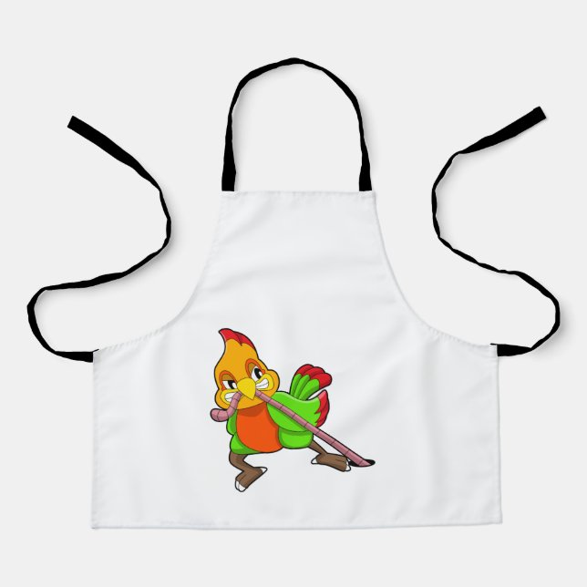 Tablier Perroquet avec ver (Recto)