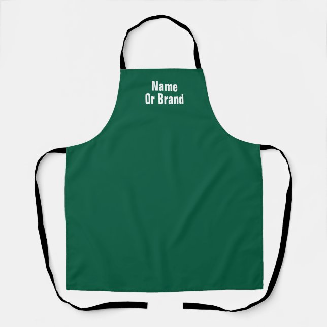 Tablier Personalize With Name Brand Green Chef Kitchen (Recto)