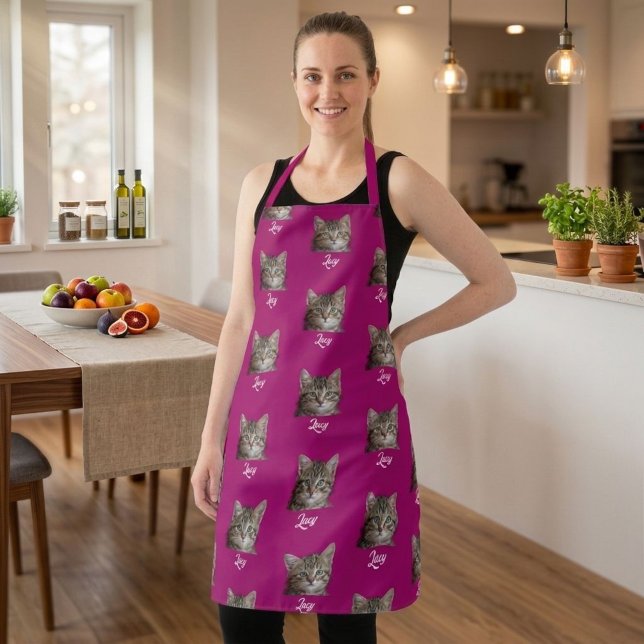 Tablier Personalized Face and Name Apron, Custom Photo (Créateur téléchargé)