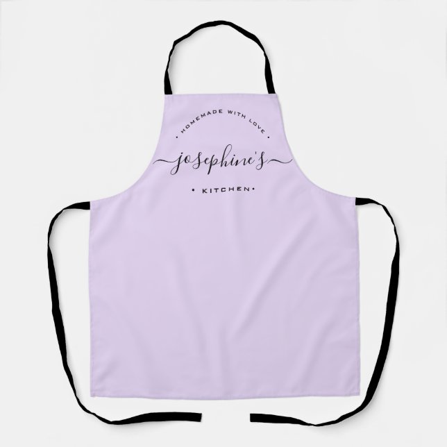 Tablier Personalized Homemade with Love Kitchen purple (Recto)