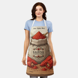 Tablier Personalized Hungarian Kalocsai Paprika Apron 