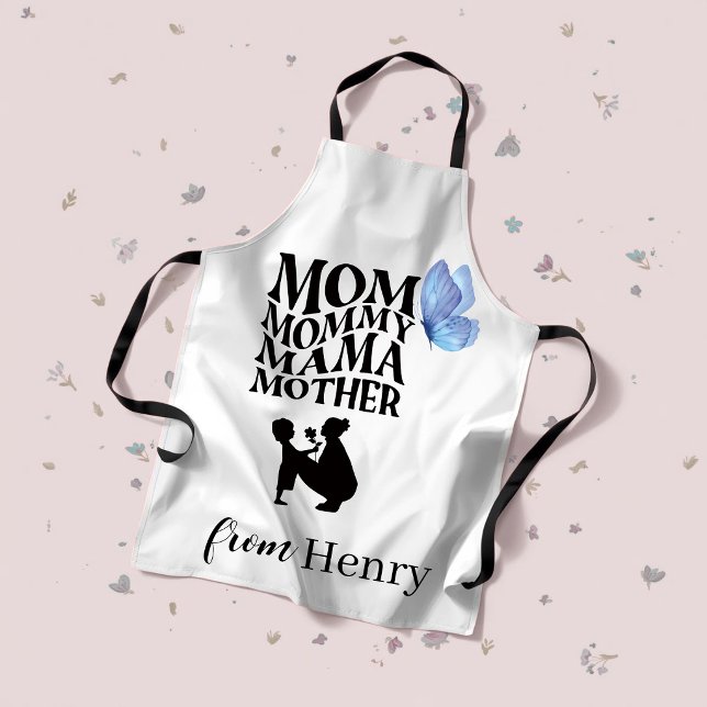 Tablier Personalized Mom Typography Apron (Créateur téléchargé)