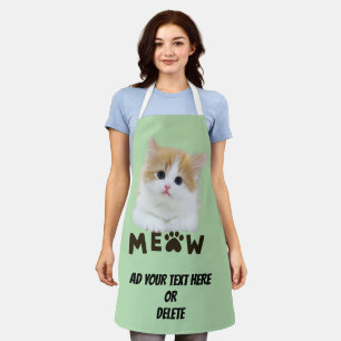 Tablier personnalisable avec impression chaton mia