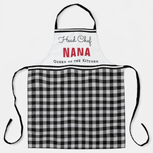 Tablier Personnalisation de la nana de buffle noir et blan