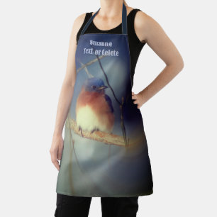 Tablier Personnalisation de la nature des oiseaux bleus