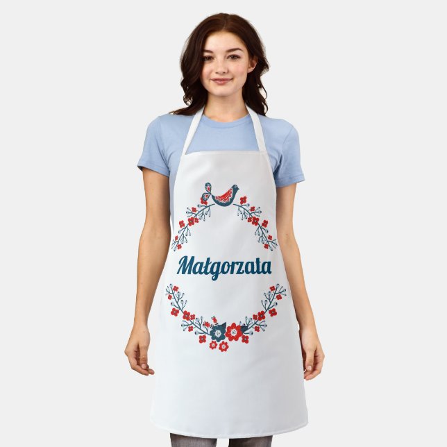 Tablier personnalisé avec couronne folklorique  (Porté)