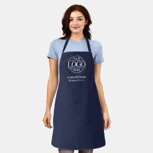 Tablier personnalisé bleu avec logo uniforme perso