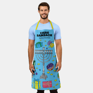 Tablier Personnalisé BlueHanukkah