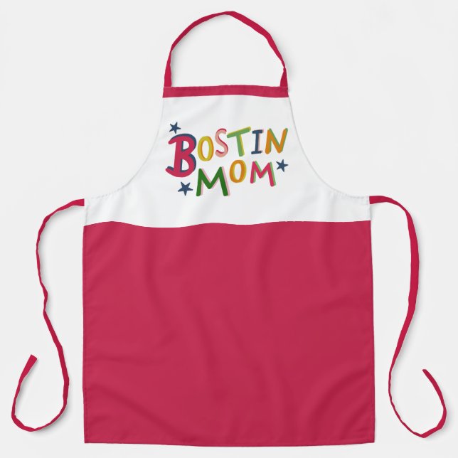 Tablier Personnalisé Bostin Maman Black Country Apron (Recto)