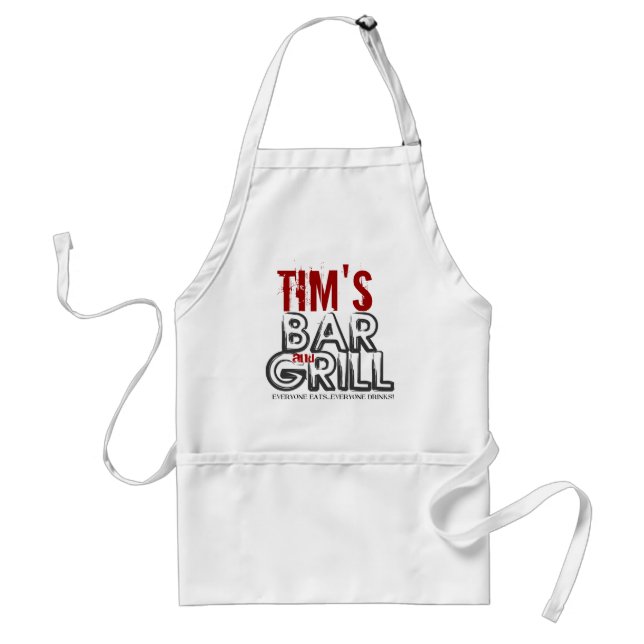 Tablier personnalisé de bar et grill (Devant)