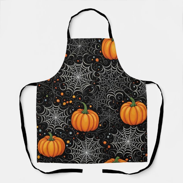 Tablier "Personnalisé Éffrayant Halloween Citrouilles et a (Recto)