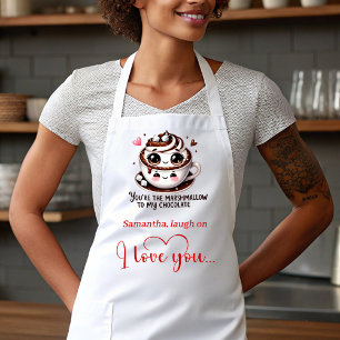 Tablier personnalisé Funny Foods Je t'aime Cadeau