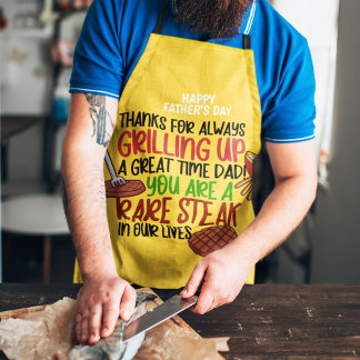 Tablier Personnalisé Funny Grill Chef Papa
