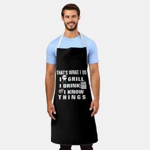 Tablier Personnalisé Funny Mens Femmes I Grill Chef